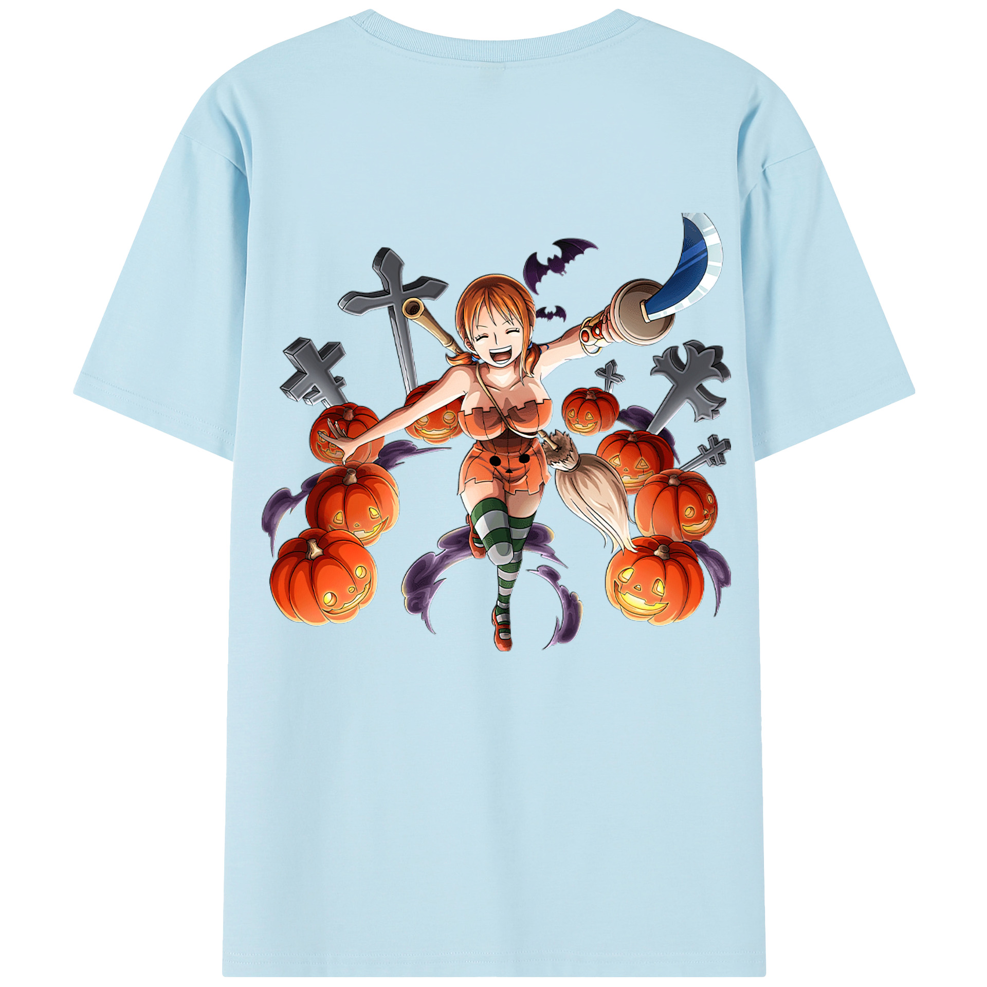 ワンピース ナミ ONE PIECE Nami 綿100％半袖Tシャツ（背面プリント）